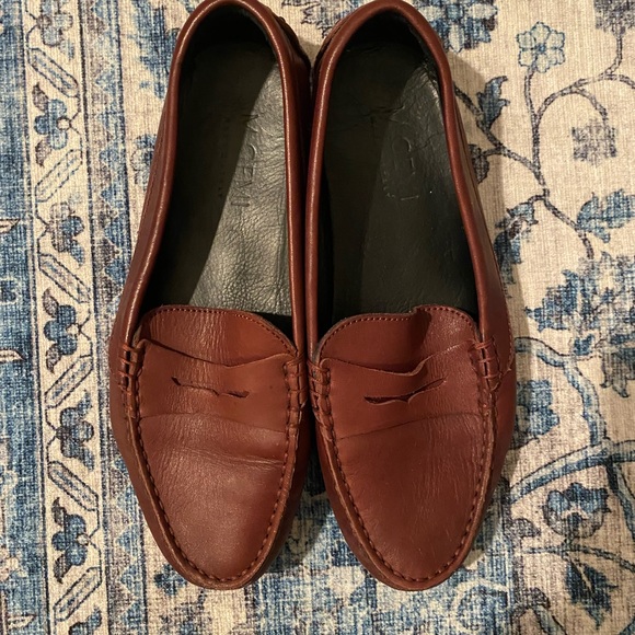 M.Gemi Pastoso Burgundy Leather Loafers Size 6 - Picture 10 of 10